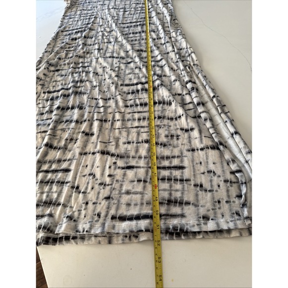 $270 Majestic Filatures Women's White V-Neck Tie-Dye Cotton Midi Dress Size 3 - Picture 10 of 10